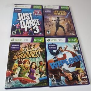 Xbox 360 Kinect Game‎ Lot 4 Pieces total CIB Tested Working